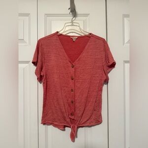 Women's Pink Flowy Top